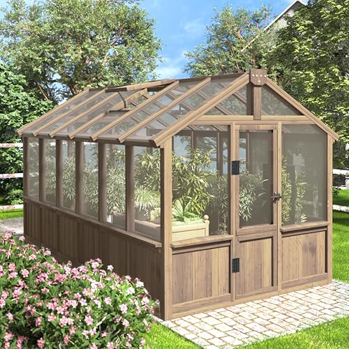 Yardenaler 6x12 FT Greenhouse Kit with 6MM Thick Polycarbonate Panel for Outdoor
