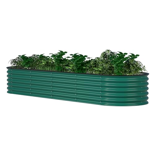 Yardenaler 8x2x1.4ft Galvanized Raised Garden Bed