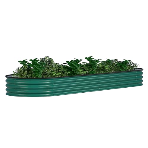 Yardenaler 8x2x1ft Galvanized Raised Garden Bed