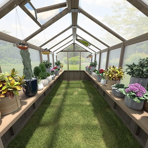 Yardenaler Shelf Suitable for 12FT Wood Greenhouse